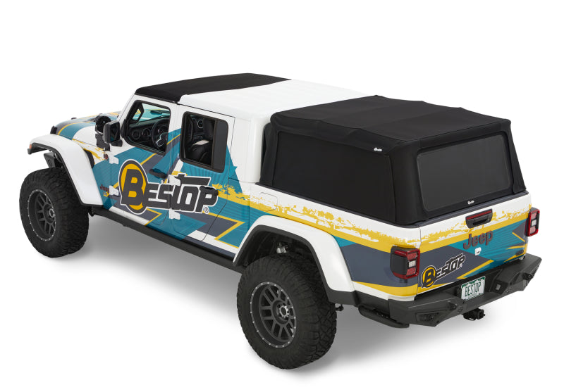 Bestop 20-26 Jeep Gladiator For 5 Ft. Bed Supertop For Truck 2 (Premium Black Twill) - Bestop - part 77326-17 - TLNS Motorsports