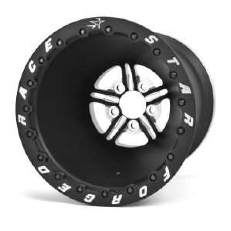 Race Star 63 Pro Forged 15x13 DBL Sportsman 5x5 BC / 0.00 BS - Black Anodized w/ Machined Wheel - part 63-513500023B - TLNS Motorsports