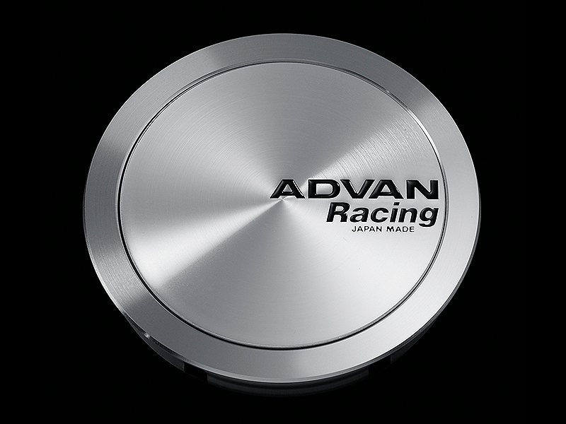 Advan 63mm Full Flat Center Cap - Platinum Silver w/ Black Letters - Advan - part YV5967 - TLNS Motorsports
