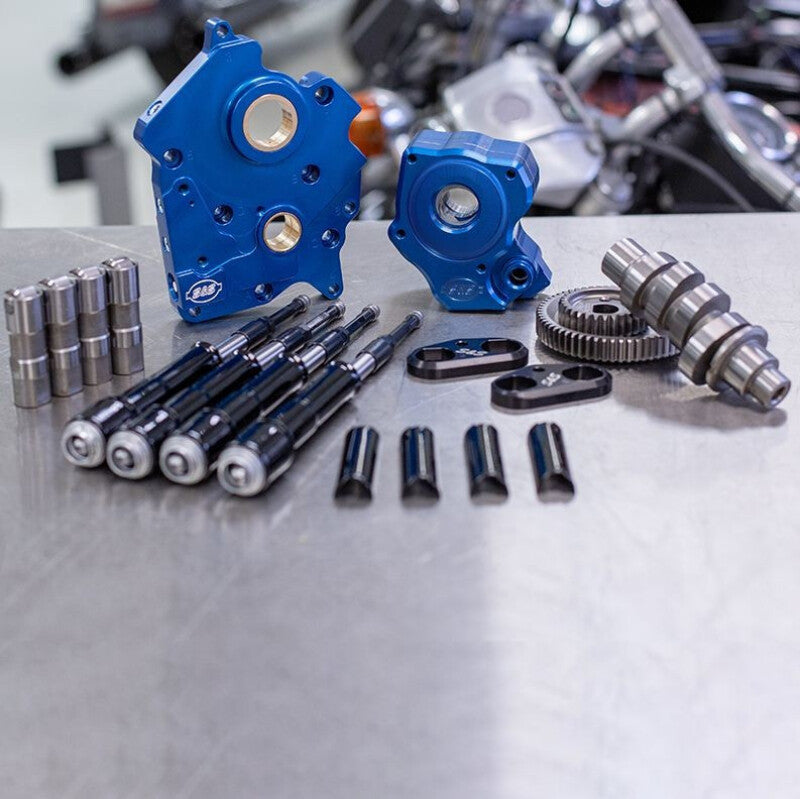S&S Cycle 2017+ M8 Models Gear Drive 475G Cam Chest Kit w/ Blk Pushrod Tubes - WC - Incl. VVT - S&S Cycle - part 310-1010B - TLNS Motorsports