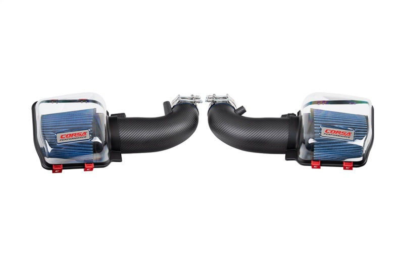 Corsa 2024+ Ford Mustang GT 5.0L Carbon Fiber Cold Air Intake w/ MaxFlow Oiled Air Filters - Matte - CORSA Performance - part 44013MT - TLNS Motorsports