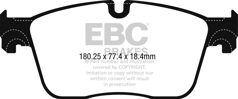 EBC 2017+ Jaguar F-Pace Ultimax2 Front Brake Pads (Use w/ 13.8in Rotors) - part UD1861 - TLNS Motorsports
