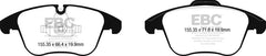 EBC 2016+ Jaguar XE-Type 2.0T Ultimax2 Front Brake Pads (Use w/ 12.4in Rotors) - part UD1869 - TLNS Motorsports