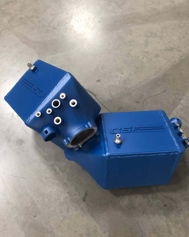 CSF 12-16 BMW M5 (F10) / 12-18 BMW M6 (F06/F12/F13) Twin Charge-Air-Cooler Set - Caliper Blue Matte - CSF - part 8109MCBM - TLNS Motorsports