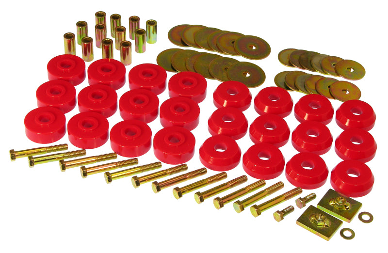 Prothane Chevy Conv Impala / Belair Body Mount Kit - Red - part 7-145 - TLNS Motorsports