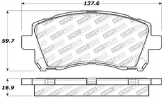 StopTech Performance 02-03 WRX Front Brake Pads - part 309.07210 - TLNS Motorsports