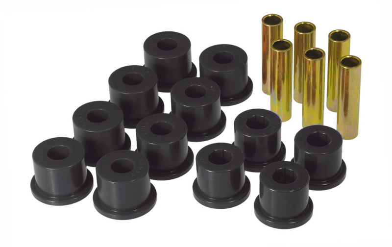 Prothane GM Rear Spring & Shackle Bushings (w/ 1.5in OD Frame Shackle Bush) - Black - Prothane