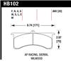 Hawk AP Racing 6 - Sierra/JFZ - Wilwood DTC-60 Race Brake Pads - Hawk Performance - part HB102G.800 - TLNS Motorsports