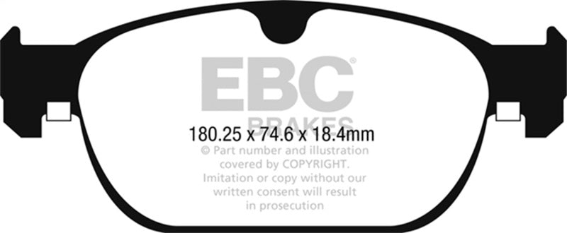 EBC 2015+ Volvo XC90 Ultimax2 Front Brake Pads - part UD1865 - TLNS Motorsports
