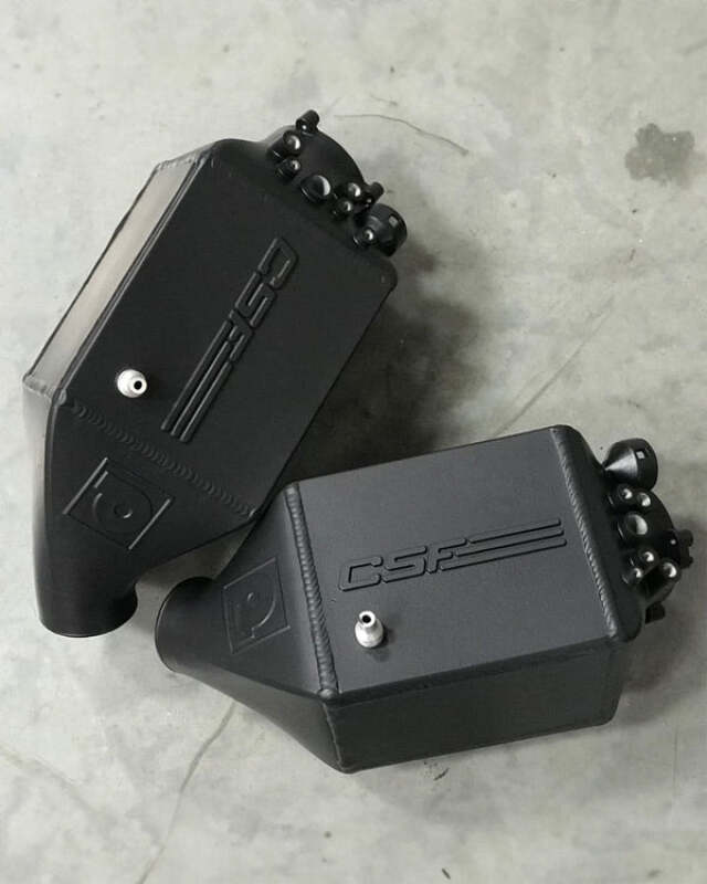 CSF 12-16 BMW M5 (F10) / 12-18 BMW M6 (F06/F12/F13) Twin Charge-Air-Cooler Set - Thermal Black - CSF - part 8109TB - TLNS Motorsports