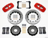 Wilwood AERO6 Front Hat Kit 14.00 Drilled Red 2005-2014 Mustang - Wilwood - part 140-10830-DR - TLNS Motorsports