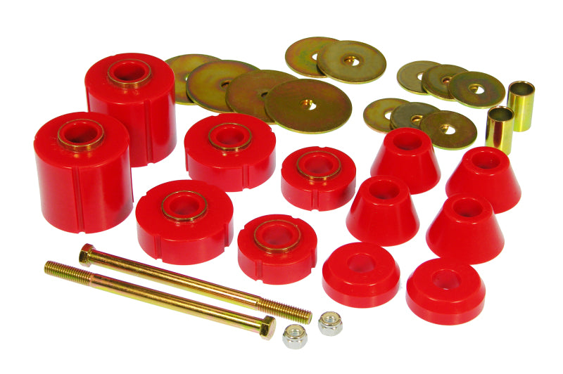Prothane 67-72 GM Body Mount 12 Bushing Kit - Red - Prothane