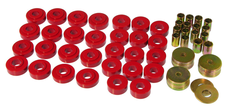 Prothane 65-67 GM Convertible Body Mount Kit - Red - part 7-122 - TLNS Motorsports