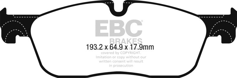 EBC 2017+ Jaguar F-Pace Ultimax2 Front Brake Pads - part UD18381 - TLNS Motorsports