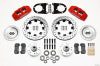 Wilwood Dynapro 6 Front Hub Kit 12.19in Drilled Red 37-48 Ford Psgr. Car Spindle - Wilwood - part 140-10739-DR - TLNS Motorsports