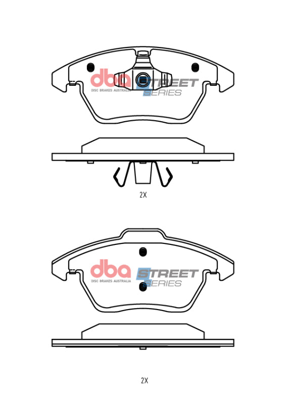 DBA 13-24 Scion FR-S (w/292mm Front Rotor) Front Street Series Brake Pads - DBA - part DB15308SS - TLNS Motorsports