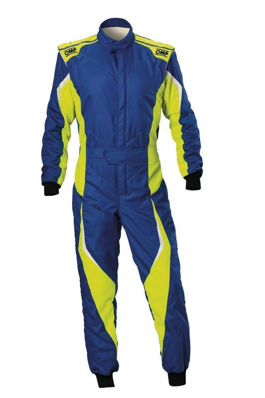 OMP TECNICA EVO OVERALL FIA 8856-2018 / SFI ROYAL BLUE / F YELLOW SZ 46 - OMP - part IA0-1859-B01-SF-044-46 - TLNS Motorsports
