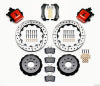 Wilwood Combination Parking Brake Rear Kit 12.88in Drilled Red Mustang 94-04 - Wilwood - part 140-10158-DR - TLNS Motorsports