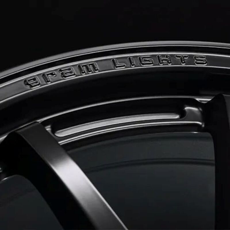 Gram Lights 57NR LIMITED II 18x8.5 +45 5-114.3 Semigloss Black Wheel w/ Black Cap/Stickers/Air Valve - Gram Lights - part WGN2V45ESB - TLNS Motorsports