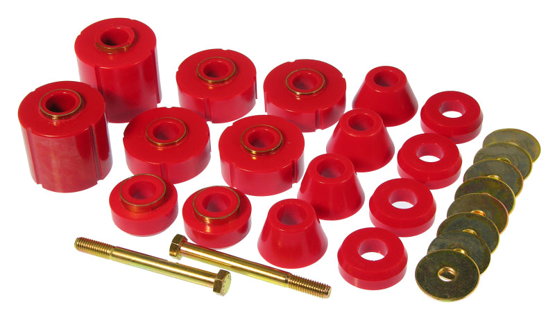 Prothane 75-79 GM 1/2 / 3/4 / 1T 2/4wd Body Mount - Red - part 7-135 - TLNS Motorsports