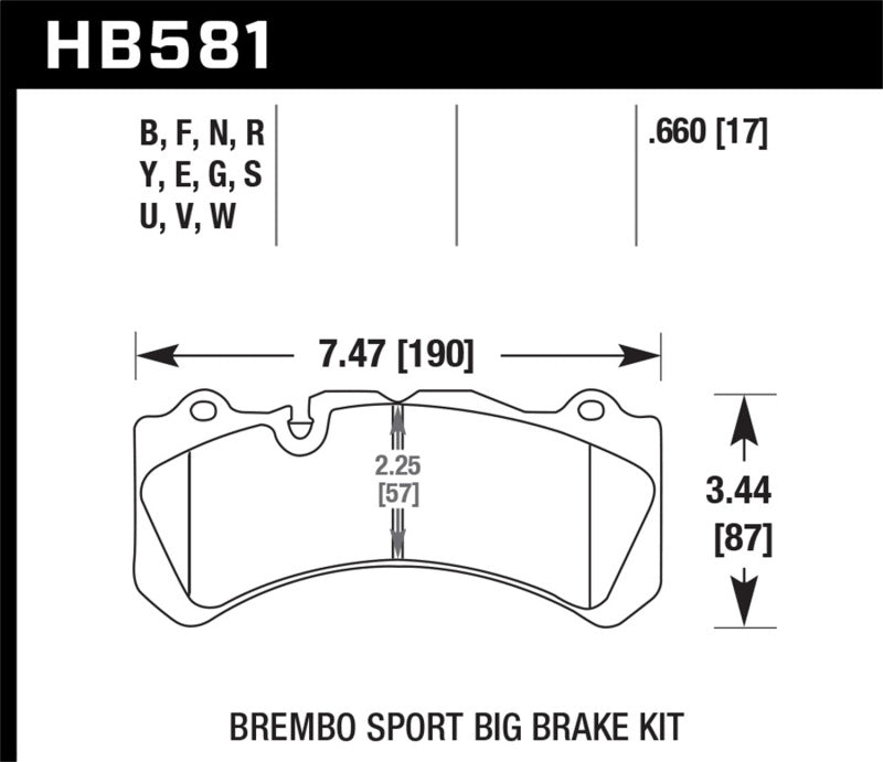 Hawk 09 Nissan GT-R R35 HP+ Street Front Brake Pads - part HB581N.660 - TLNS Motorsports