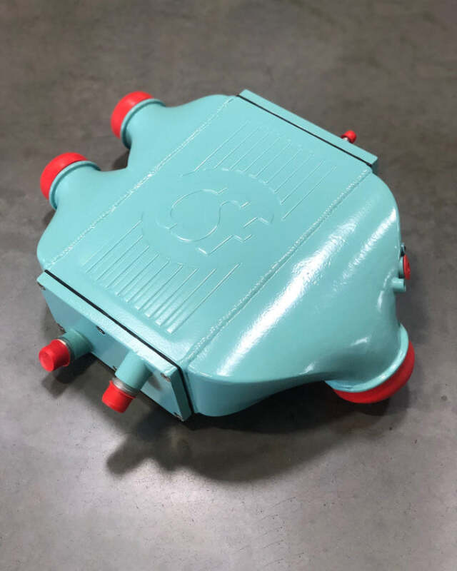CSF 2014+ BMW M3/M4 (F8X) Top Mount Charge-Air-Cooler - Tiffany Blue - CSF - part 8082TB - TLNS Motorsports