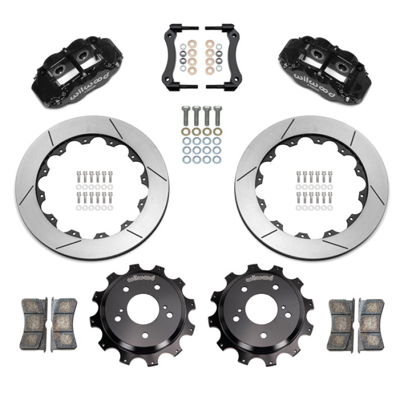 Wilwood 89-02 Nissan Skyline Superlite 4R Rear BBK w/ 13.50in Diameter Slotted Rotor - Black - Wilwood - part 140-18274 - TLNS Motorsports