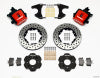 Wilwood Combination Parking Brake Rear Kit 11.00in Drilled Red Civic / Integra Drum 2.46 Hub Offset - Wilwood - part 140-10208-DR - TLNS Motorsports