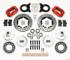 Wilwood Forged Dynalite Front Kit 11.00in Drilled Red 1965-1969 Mustang Disc & Drum Spindle - Wilwood - part 140-11071-DR - TLNS Motorsports
