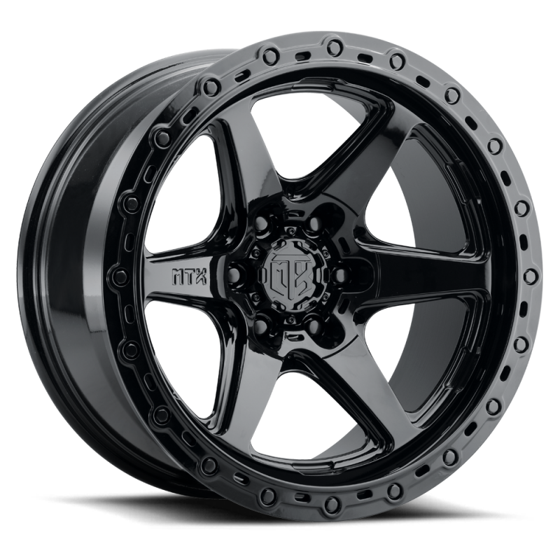 MTX Spitfire 6 Gloss Black 17x9in / 6x139.7 BP / -38mm Offset / 106.1mm Bore - MTX Wheels - part X300GB-79060-38 - TLNS Motorsports