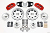 Wilwood Dynapro 6 Front Hub Kit 12.19in Drilled Red 62-72 CDP B & E Body-Drum - Wilwood - part 140-10740-DR - TLNS Motorsports