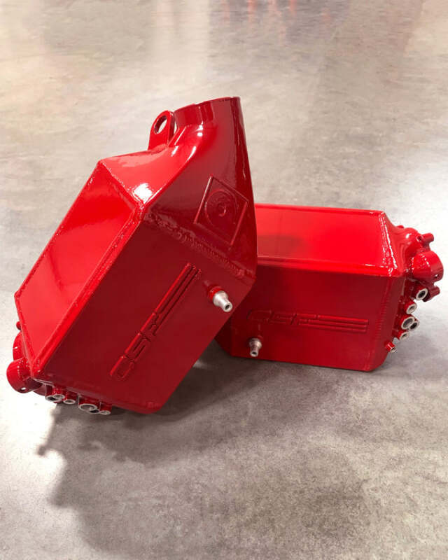 CSF 12-16 BMW M5 (F10) / 12-18 BMW M6 (F06/F12/F13) Twin Charge-Air-Cooler Set - Fire Engine Red - CSF - part 8109FER - TLNS Motorsports