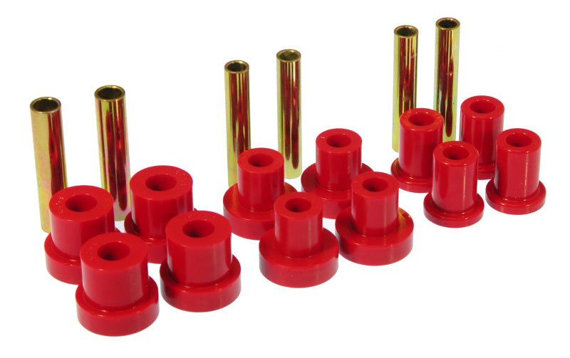 Prothane GM Front Spring & Shackle Bushings - Red - Prothane