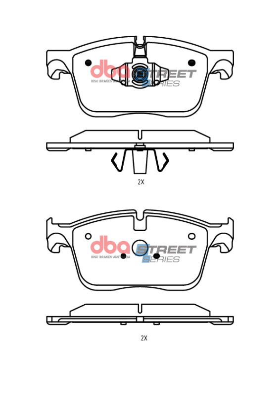 DBA 20-22 Jaguar F-Pace 350mm Front Rotor Front Street Series Brake Pads - DBA - part DB15162SS - TLNS Motorsports