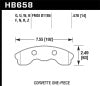 Hawk DTC-80 10-11 Chevy Corvette Grand Sport / 06-08 Corvette Z06 (1 piece) Front Race Brake Pads - Hawk Performance - part HB658Q.570 - TLNS Motorsports