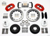 Wilwood Narrow Superlite 6R Front Hub Kit 12.88in Drilled Red 1968-1969 Mustang Disc Spindle - Wilwood - part 140-10219-DR - TLNS Motorsports