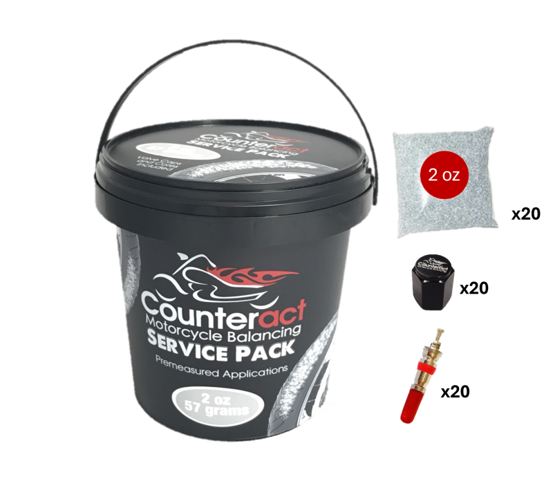 Counteract Motorcycle Balance Beads Shop Service Bucket: 20 packs - 2oz bags - part MKSP2 - TLNS Motorsports