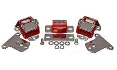Energy Suspension 69-71 Camaro / 70-73 Monte Carlo Red Motor and Transmission Mounts; Chrome Finish - part 3.1134R - TLNS Motorsports