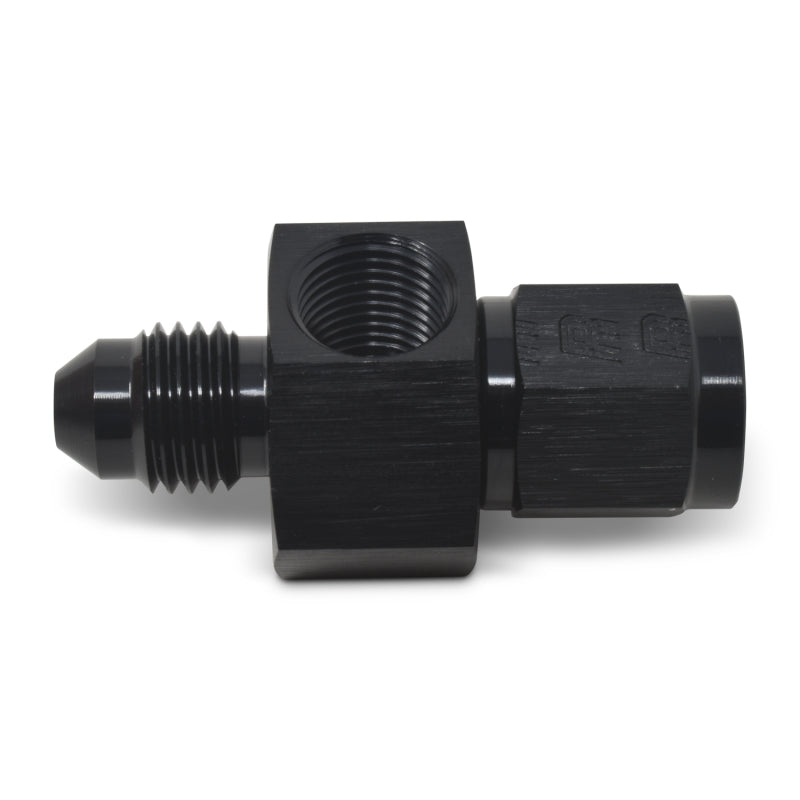 Russell Fuel Pressure Take Off -4 An Female To Male W/ 1/8in Npt Blk Anodize - Russell - part 670293 - TLNS Motorsports
