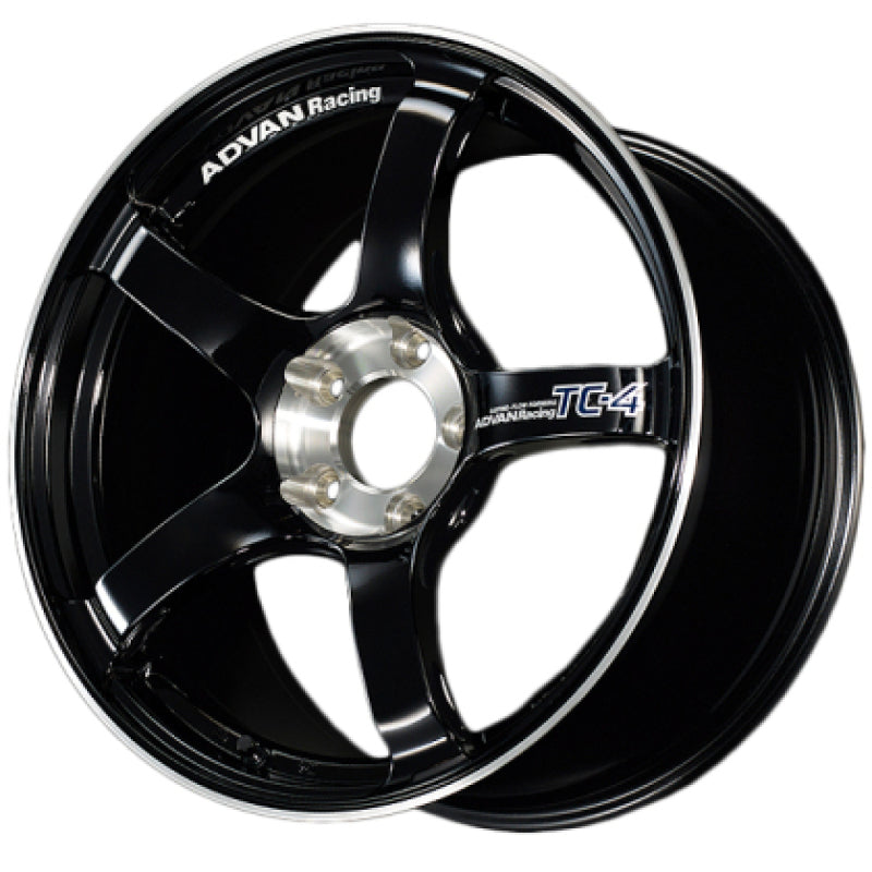 Advan TC4 18x9.5 +38 5x120 Racing Gloss Black & Diamond Cut Wheel - Advan - part YADS8J38WBF - TLNS Motorsports