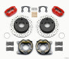 Wilwood Dynapro Lug Mount P/S Park Brake Kit Drilled Red Big Ford New 2.38in Off Bronco 5 x 5.50 - Wilwood - part 140-13664-DR - TLNS Motorsports