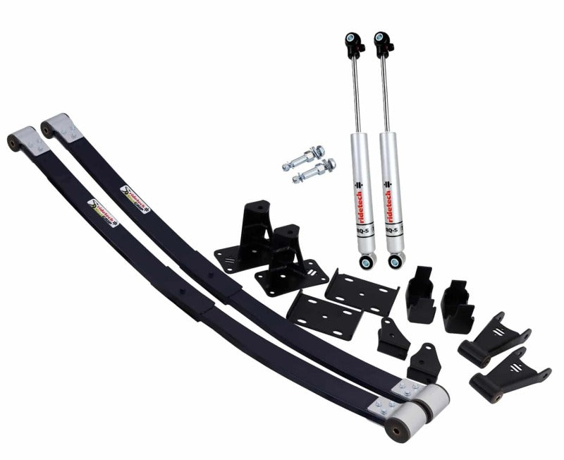 Ridetech 73-87 Chevrolet C10 Composite Leaf Springs w/ RQ-S Shocks - 6in Drop - Rear - Ridetech - part 11364813 - TLNS Motorsports