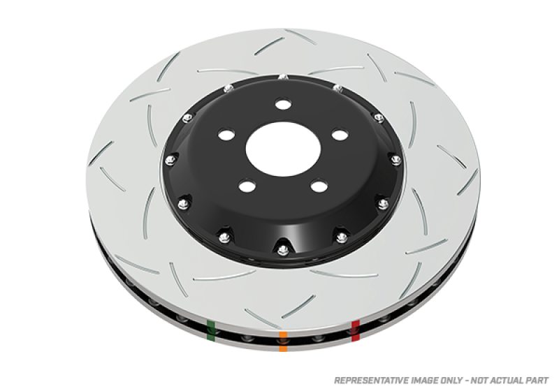 DBA 97-04 Corvette C5/C6 Front Slotted 5000 Series 2 Piece Rotor Assembled w/ Black Hat - DBA - part DBA52994BLKS - TLNS Motorsports