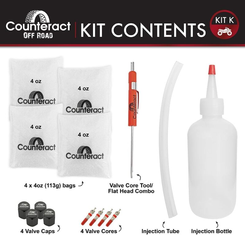 Counteract ATV/UTV Balancing Bead DIY Kit: (4) 4oz Bags - part KIT K - TLNS Motorsports