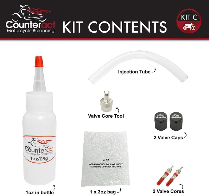 Counteract Motorcycle Balancing Bead DIY Kit: (1) 1oz Bag / (1) 3oz Bag - part KIT C - TLNS Motorsports