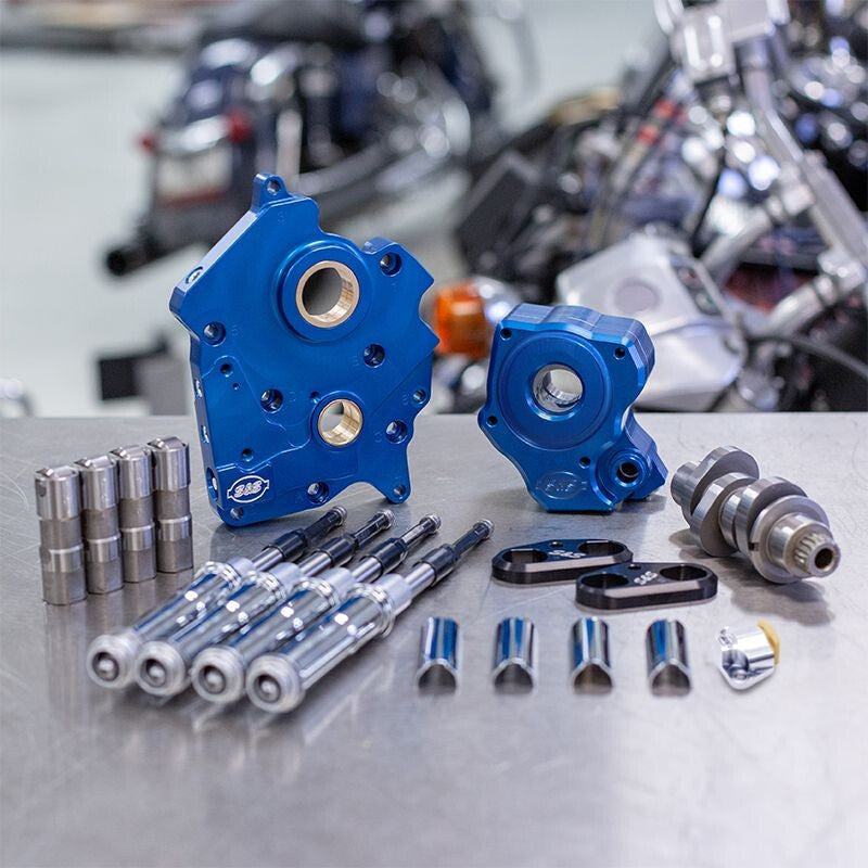 S&S Cycle 2017+ WC M8 Models Chain Drive 465C Cam Chest Kit w/ Chrm Pushrod Tubes - Incl. VVT - S&S Cycle - part 310-0999C - TLNS Motorsports