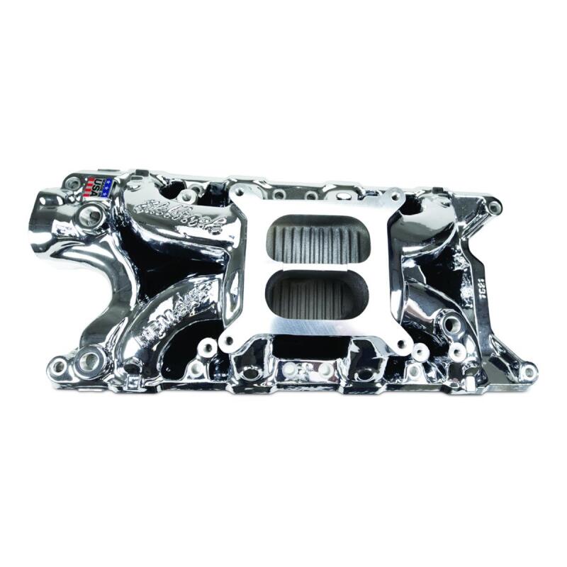 Edelbrock Ford SB 302 Performer RPM Intake Manifold - Chrome Plasma Finish - Edelbrock - part 7121-CP - TLNS Motorsports