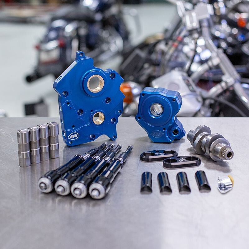 S&S Cycle 2017+ WC M8 Models Chain Drive 465C Cam Chest Kit w/ Blk Pushrod Tubes - Incl. VVT - S&S Cycle - part 310-1007C - TLNS Motorsports
