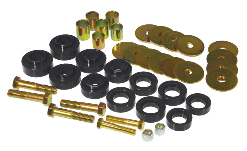 Prothane 67-81 Chevy Camaro Body Mount Kit w/ Hardware - Black - part 7-139-BL - TLNS Motorsports