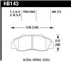 Hawk 97-01 Honda Prelude HP+ Street Front Brake Pads - Hawk Performance - part HB143N.680 - TLNS Motorsports